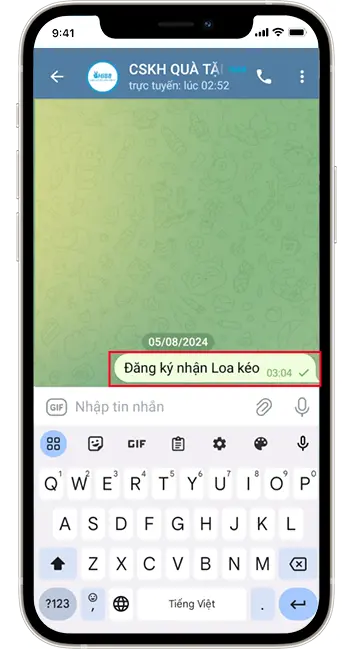 Bước 3: Gửi thông tin khuyến mãi muốn nhận để được hỗ trợ.